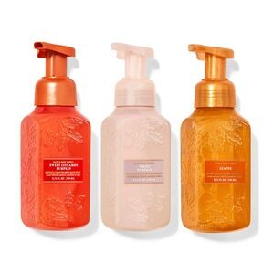 Bath & Body Works Soap Set of 3 Leaves Pumpkin White